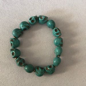 Turquoise skull bracelet